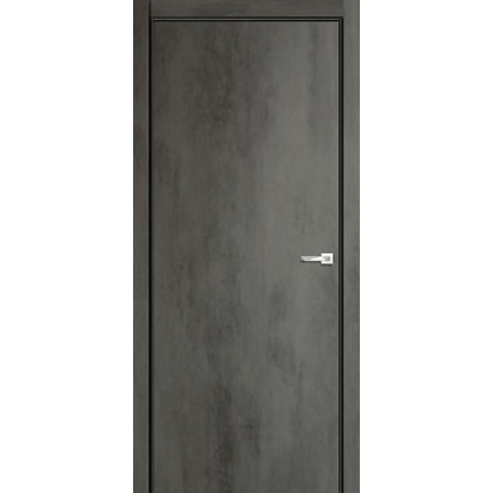ДВЕРЬ КАПЕЛЬ КЛАССИК ПВХ ГЛАДКАЯ Бетон чёрный