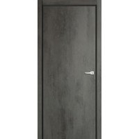 Двери Капель Classic ПВХ гладкая Бетон чёрный