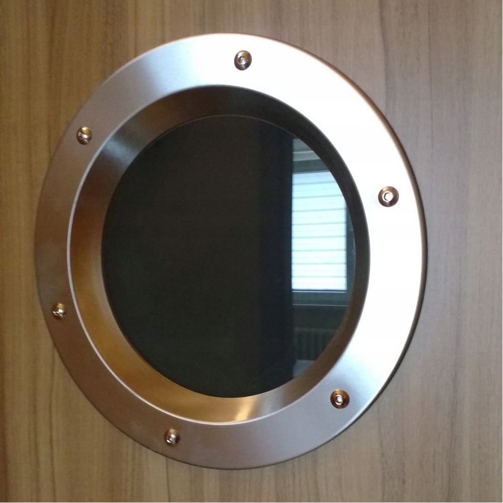 ДВЕРЬ КАПЕЛЬ КЛАССИК ПВХ ГЛАДКАЯ Дуб Венге с иллюминатором