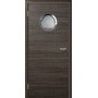 ДВЕРЬ КАПЕЛЬ КЛАССИК ПВХ ГЛАДКАЯ Неаполь Серый поперечный с иллюминатором