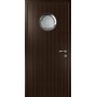 ДВЕРЬ КАПЕЛЬ КЛАССИК ПВХ ГЛАДКАЯ Дуб Венге с иллюминатором