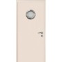 ДВЕРЬ КАПЕЛЬ КЛАССИК ПВХ ГЛАДКАЯ МОНОКОЛОР RAL9001 кремовый с иллюминатором