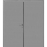 Двери Капель Classic ПВХ моноколор RAL7040 серый двустворчатая