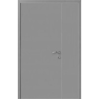 Двери Капель Classic ПВХ моноколор RAL7040 серый полуторная
