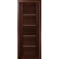 Двери Капель Connect СО4 стекло, алюминиевый молдинг Дуб венге