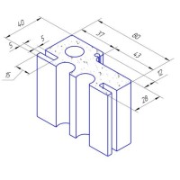 Коробка ПВХ телескоп 80мм (2,1м), моноколор
